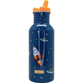NERTHUS FIH 1160 Kids Space Water Bottle, 500 ml, Ultralight Aluminium with Redesigned Lid, Comfortable, Practical