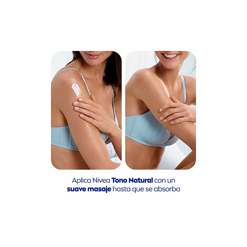 NIVEA Crema Corporal Humectante y Aclarante, Tono Natural Efecto Satin