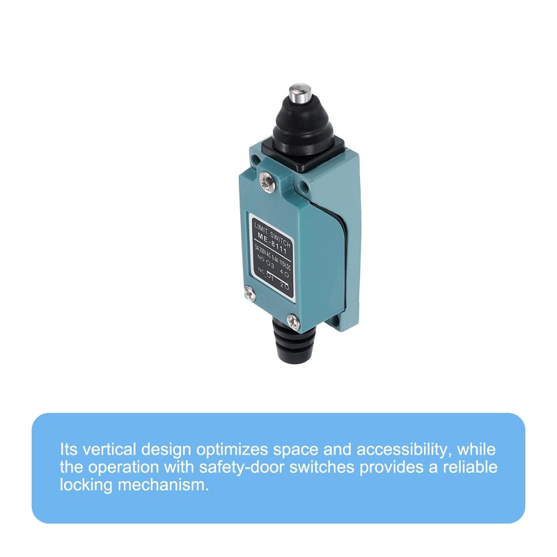 sourcing map Limit Switch Roller Plunger ME-8111 Mount 1NC+1NO 3D