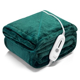 Heated Blanket Full Size, Super Soft Flannel Electric Blanket