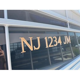 LimitlessParts 3D Boat Registration Numbers and Letters for Bennington – Raised OEM Style Emblems – 3" Marine Adhesive Decals (Both Sides)