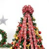 Snow Red Christmas Tree Bow Topper, 41x13 Inches - Large