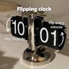Reloj Abatible Retro Minimalista, Reloj de Escritorio Mecánico con Tapa