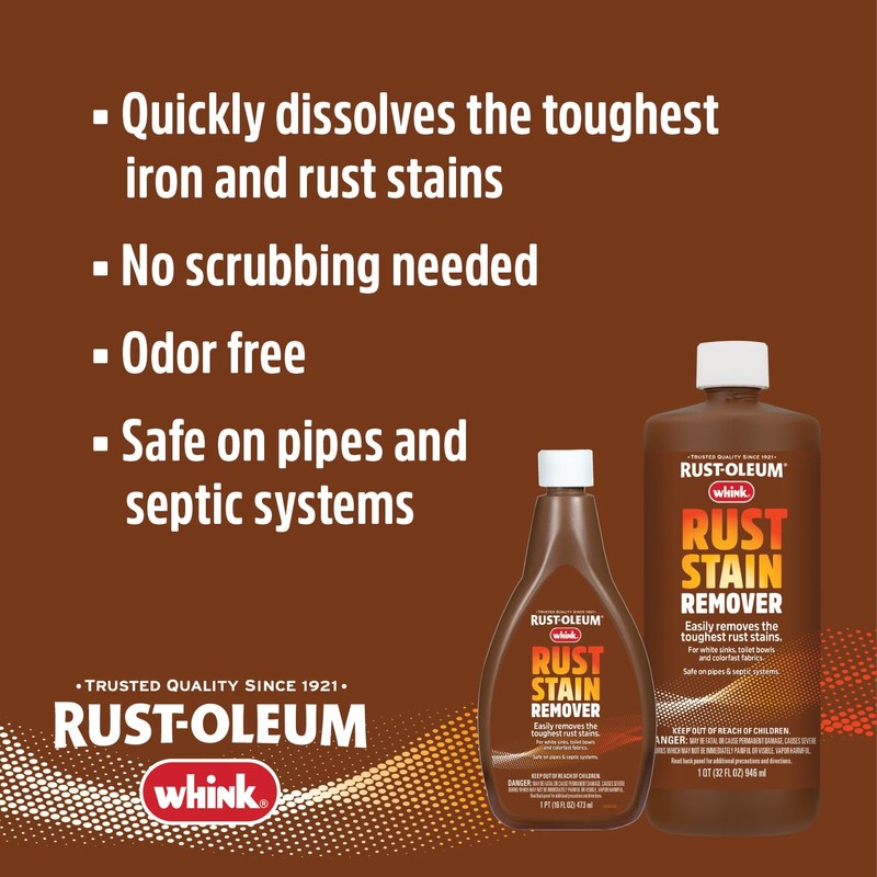 Rust-Oleum Whink Rust Stain Remover | Heavy-Duty Iron Stain Remover