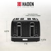 Haden Starbeck 4 Slice Wide Slot Stainless Steel Toaster with