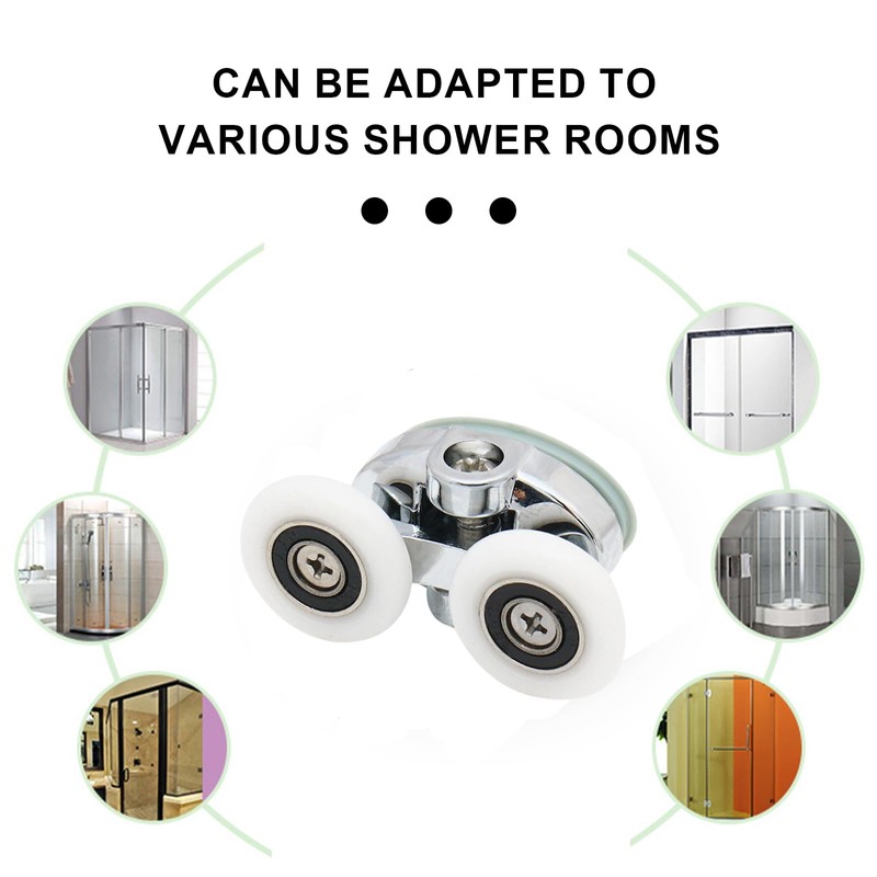 4Pcs Shower Door Rollers Replacement - ShiningUU Plastic 23mm 2