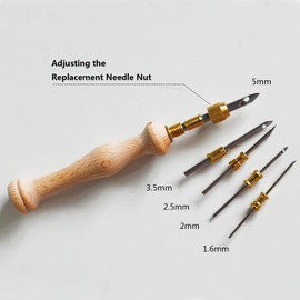 DiaWiew Punch Needle Embroidery Kit - Complete Set for Needle Punching - Includes Adjustable Punch Needle Tool and Wooden Handle Embroidery Pen Set - Ideal for Adults Beginners