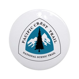 CafePress Pacific Crest Trail, California Round 4" MDF Holiday Ornament