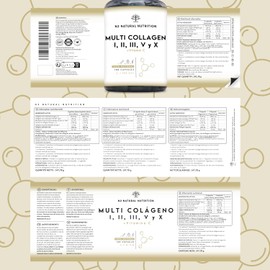 Multi Collagen 1650mg Type I, II, III, V, X. Bovine, Marine Collagen Peptides 180 Capsules Enhanced with Vitamin C, for Joint Care, Skincare & Hair High Strength Collagen N2 Natural Nutrition