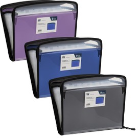 Winnable 8-Tab Zipper Expanding File, 13.75 x 10.75 x 1.75, Color May Vary