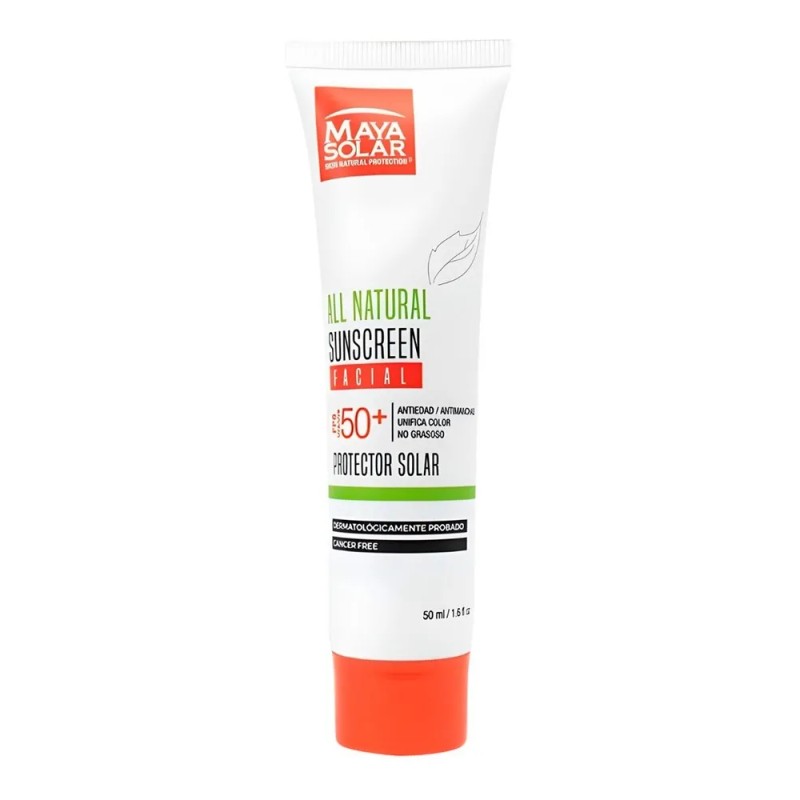 Protector Solar Facial Maya Solar All Natural Sunscreen Derma FPS