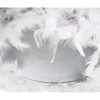 Modern Designer 100% Real Grey Feather Drum Lamp Shade with