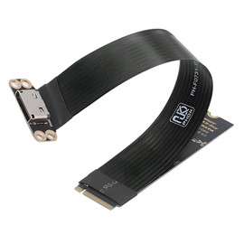 chenyang Oculink SFF-8612 a PCI-E 4.0 NVME M.2 M-Key Host Ribbon Flex Adaptador de cable de extensión compatible 2230/2242/2260/2280 para tarjeta gráfica externa y SSD