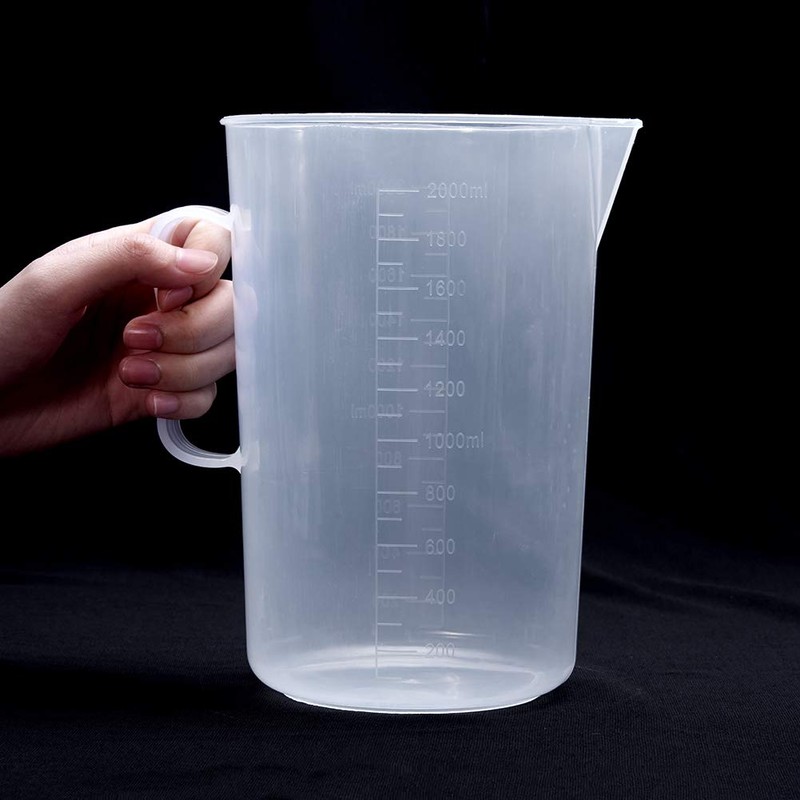 Othmro 2000ml Plastic Measuring Jug, Graduated Beaker 2 litres Measuring