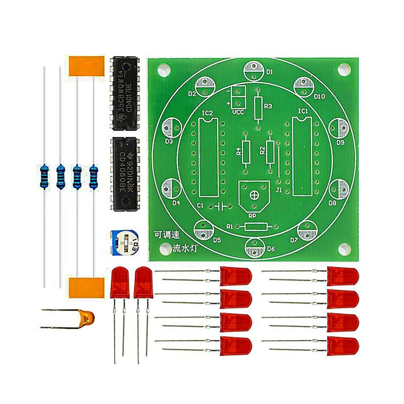 Soldering Practice Kit Adjustable Speed Flow LED Light Soldering Projects