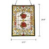 RADIANCE goods Floral Tiffany-Glass Window Panel 24" Tall