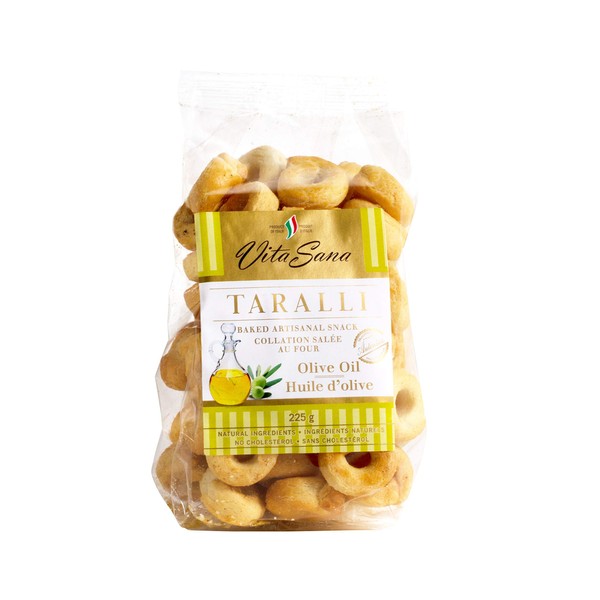 Vita Sana Taralli Olive Oil, 225 Grams (Packaging may vary)