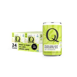 Q SPARKLING LIGHT MARGARITA MIX - Perfect for Cocktails, Mocktails or enjoyed on its own! Q SPARKLING LIGHT MARGARITA MIX is made with Real Ingredients, Perfectly Carbonated, & Less Sweet - 30 Calories per Can - 7.5 Fl oz Cans (Pack of 24)