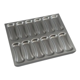 2 x CrazyGadget® 12 Cup Éclair Tin Non Stick Baking Tray Home Bakeware 31 x 26 x 1.5cm Non Stick Tray for Éclairs and Small Cream Filled Sponge Desserts