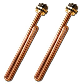 HE 90240 Elemento calefactor, repuesto para EcoSmart ECO 18 27 36, 9KW 240V elemento calentador de agua para calentadores de agua eléctricos sin tanque, atornillado, cobre, 2 unidades