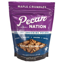 Pecan Nation Maple Flavored Roasted Sweet Pecan Pieces 16 oz., Natural, No preservatives, Antioxidant-Rich, Non-GMO, Healthy Nut Snack for Adults and Kids