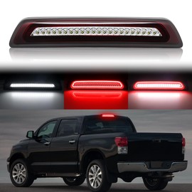 AUYICH LED Third Brake Light Compatible with Tundra 2007-2021, Rear Center High Mount Stop Light, F1 Style Strobe Roof Cargo Lamp, 3rd Brake Light Assembly Replace, Clear Lens, Plug&Play, Waterproof