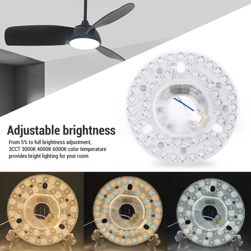LED Ceiling Fan Light, 4.92 Inch Retrofit Light Kit Replacement