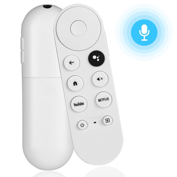 G9N9N Voice Replacement Remote Control for Google Chromecast 4k Snow