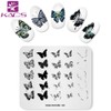 KADS Nail Art Stamp Plate Overprint Butterfly Flower Leaves Series