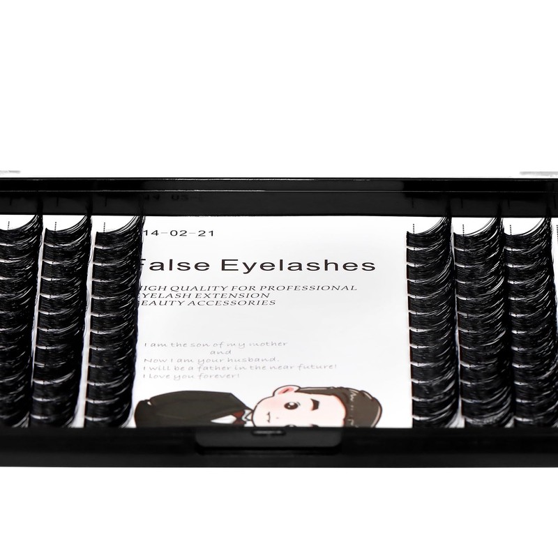 Bodermincer 84 Clusters D Curl Wide Cluster False Eyelash Volume