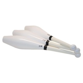 Higgins Brothers Spirit Juggling Club Set of 3 with Wrapped Handle (White)