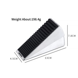 Yuiturt Door Wedge, Heavy Duty Door Stopper, 3 Inch Adjustable Spring Loaded, Rubber & Stainless Steel, Extra Large Door Stops for Indoors & Outdoors, Wall Protector for Heavy Doors