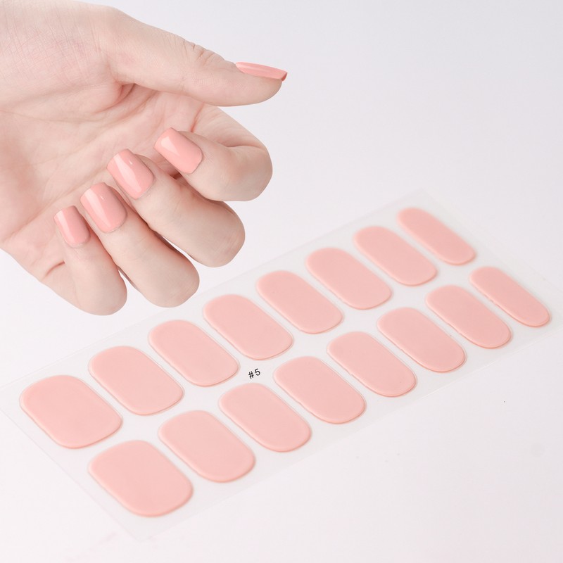 Semi-Cured Gel Nail Strips for DIY Manicure – 14/16 Full-Cover