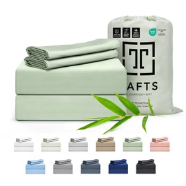 Tafts Twin Sheets Set, Pure 100% Viscose derived from Bamboo Bed Sheets Set, Luxuriously Soft, Silky, Cooling Sheets, Double Stitched, Lifetime Quality Promise (Sage Green)
