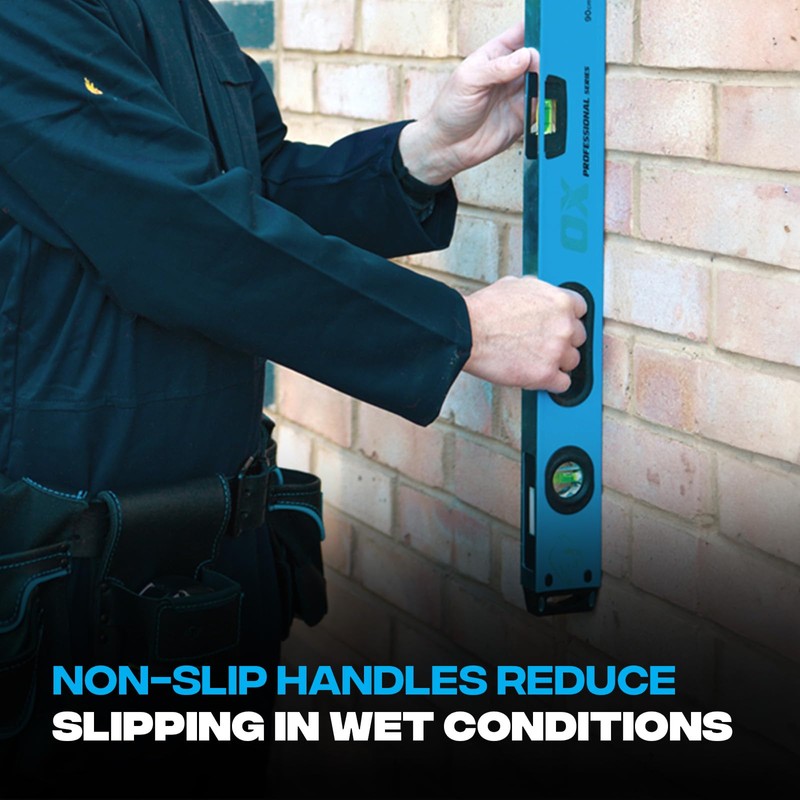 OX Tools OX-P024409 Professional Box 4ft Spirit Level, with Rubber