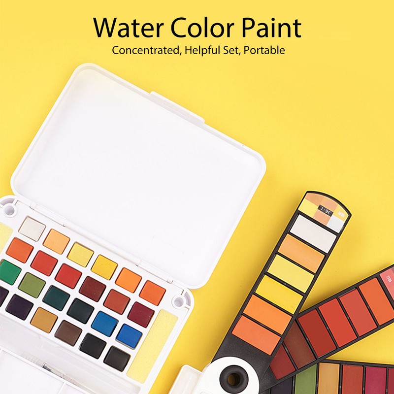 Water Color Paint 24 Bright Colors Quick Drying High Transparency