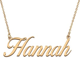 HUAN XUN Name Necklace Dainty Personal Necklace for Her Hannah