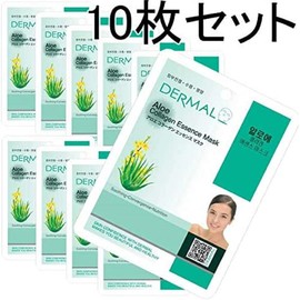 Dermal Collagen Essence Mask, Aloe, 0.8 oz (23 g) x 10 Sheets