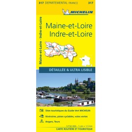 Indre-et-Loire Maine-et-Loire - Michelin Local Map 317: Map