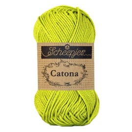 Scheepjes - Scheepjes 245 Grün Gelb Catona Garn - 1x25g