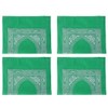 4Pcs Portable Zipper Bag Compass Muslim Prayer Mat Carpet Worship