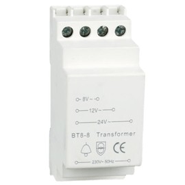 Doorbell Transformer Doorbell Transformer 8V-12V-24V Fits Standard for 35 mm DIN Rail, Bell Transformer for Doorbell & Doorbells