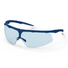 Uvex/Temple Polycarbonate Goggles 9178 Super Fit, Blue, lens, Lens: Clear