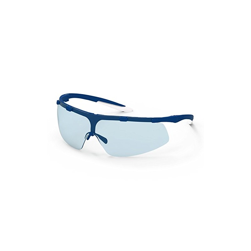 Uvex/Temple Polycarbonate Goggles 9178 Super Fit, Blue, lens, Lens: Clear