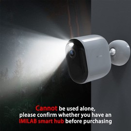 IMILAB EC4 Waterproof Outdoor Security Camera, 2K 4MP High Definition Solar Full Color Night Vision PIR Surveillance System with Sound and Light Alarm (IMI1)