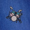 Embroidered Drums Sew-On Patch for Ironing or Sew On Rock