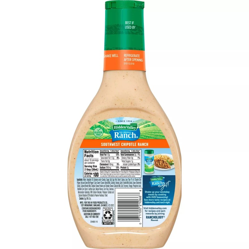 Hidden Valley Southwest Chipotle Ranch - Gluten-Free Dressing & Dip,