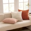 MIULEE Rust Corduroy Pillow Covers Pack of 2 Boho Fall