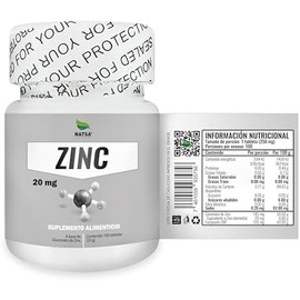 NATSA Zinc 100 tabletas  1 tableta diaria  Suplemento mineral  Calidad Premium  Ingredientes Puros