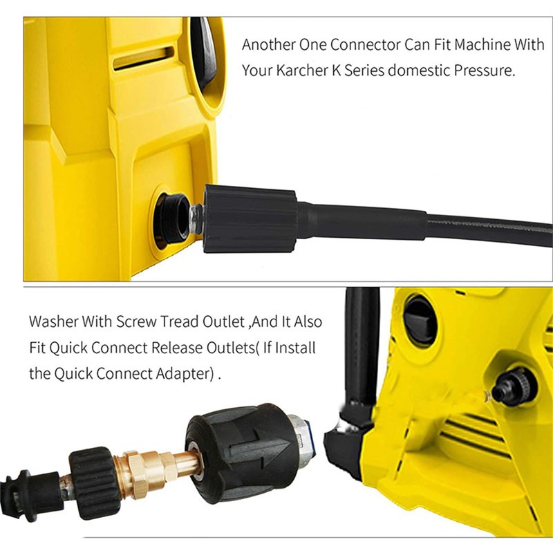 Michear High Pressure Washer Adapter,Hose Adapter Quick Connect, Brass M22